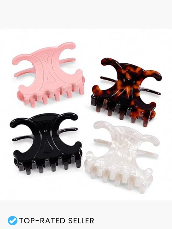 Acetate Butterfly Hair Claws 4 Pack Medium Durable Secure Hold Clips main image 6